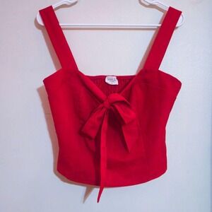 Sienna Sky red crop w/bow